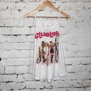 Clueless 90’s white graphic tank top
